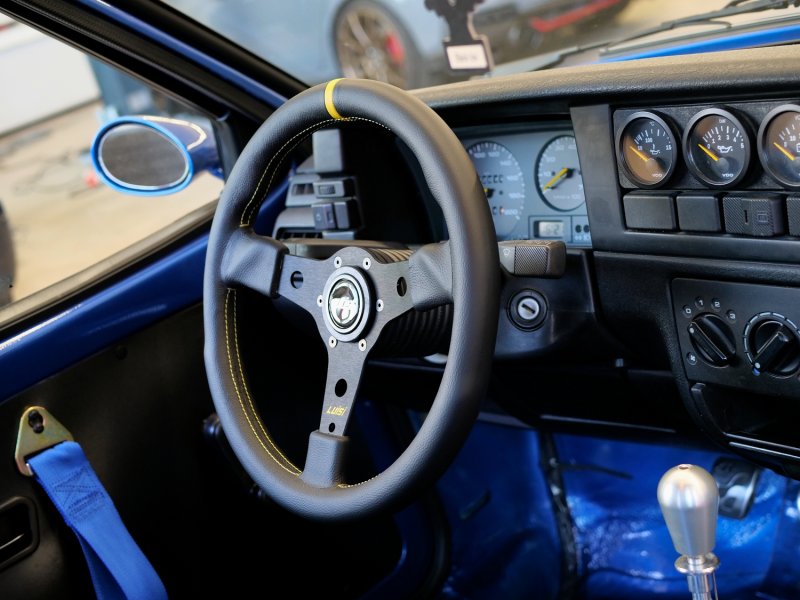 Luisi Racing Corsa Sportlenkrad Leder schwarz / gelb mit TÜV Prüfbericht